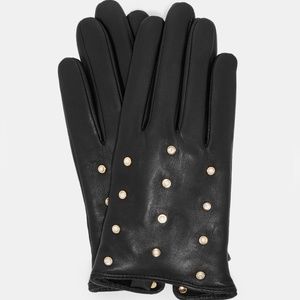 Ted Baker Pearl & Crystal Scattered Leather Gloves